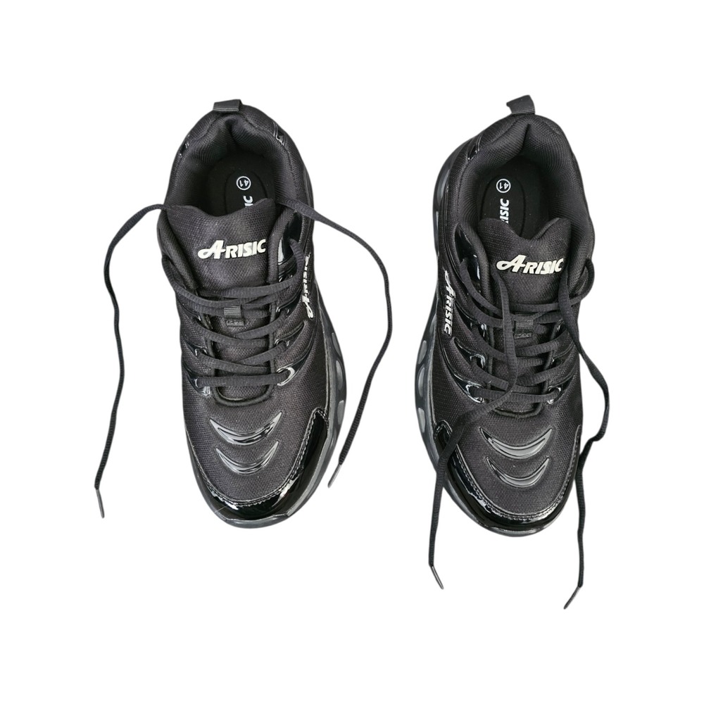 Arisic Mens N31 Work Sneakers Size 8 Black Mesh Safety Shoes
